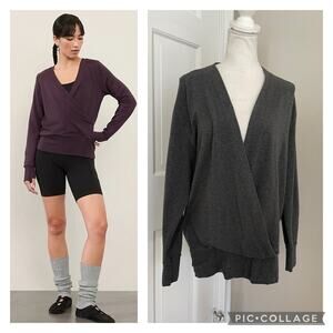 Athleta Recharge Faux Wrap Sweatshirt